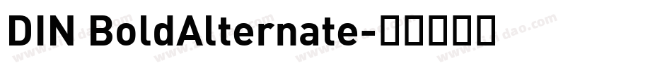 DIN BoldAlternate字体转换